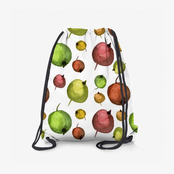 Рюкзак «Яблоки паттерн акварель»