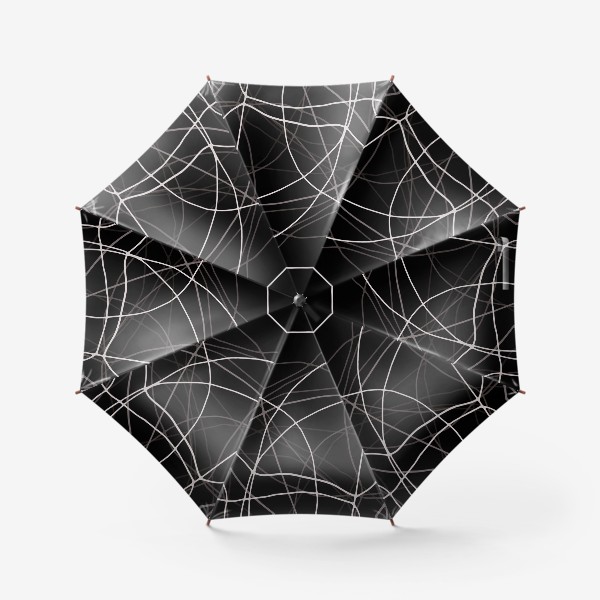 Зонт «Линии на черном фоне»
