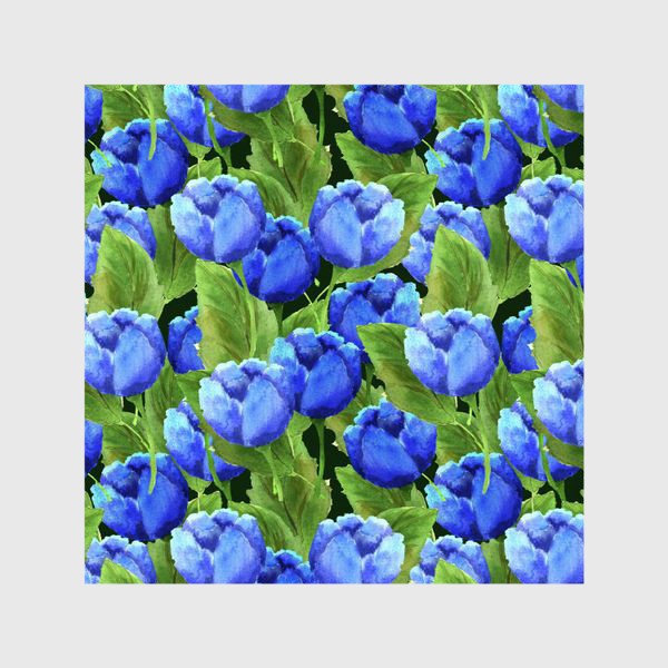 Шторы «Синие  тюльпаны»