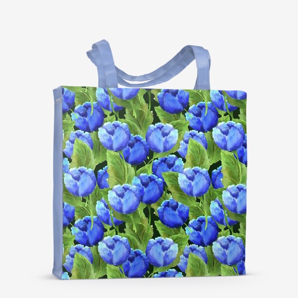 Сумка-шоппер «Синие  тюльпаны»