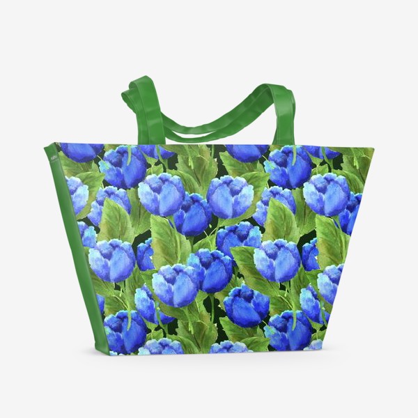 Пляжная сумка &laquo;Синие  тюльпаны&raquo;