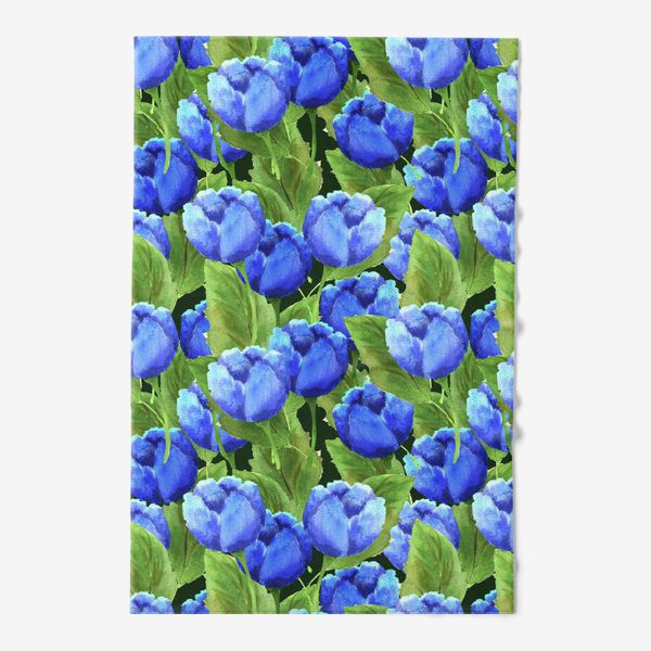 Полотенце «Синие  тюльпаны»