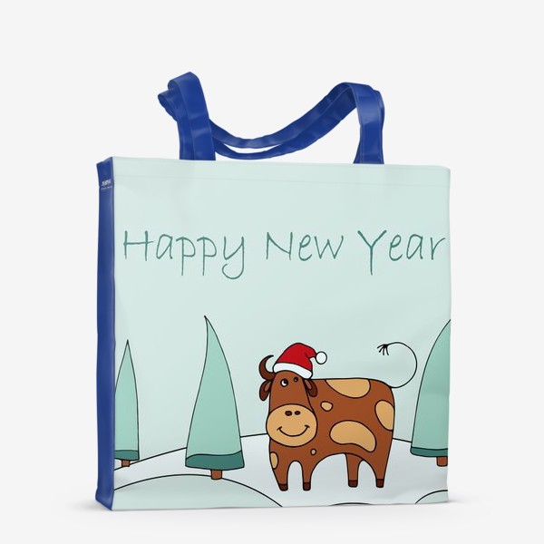 Сумка-шоппер «Поздравление С Новым Годом. 2021. Символ нового года 2021»