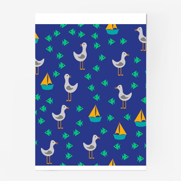 Постер «Чайки, рыбы, корабли»