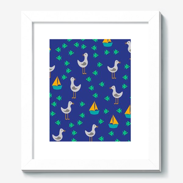 Картина «Чайки, рыбы, корабли»