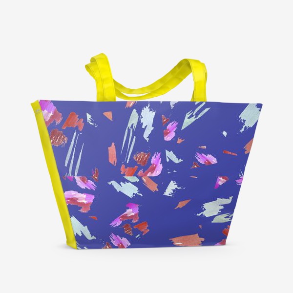 Пляжная сумка «Абстракция  с краской»