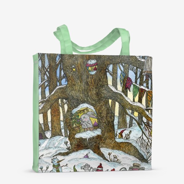 Сумка-шоппер «Рождество в сказочном лесу»