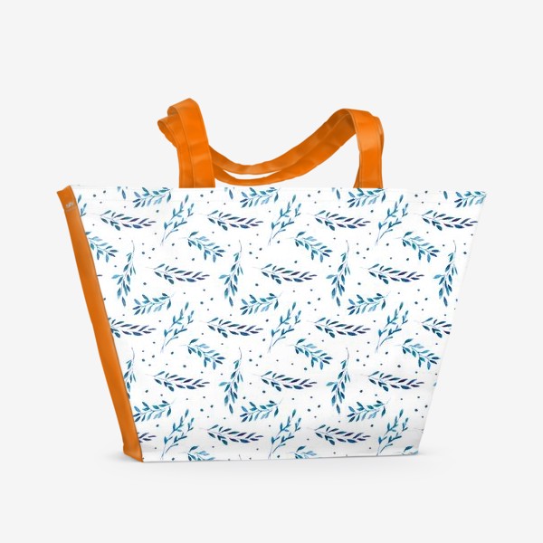 Пляжная сумка «Синие веточки»