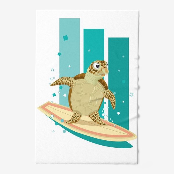 Полотенце «Лето, море и черепаха серфер)»