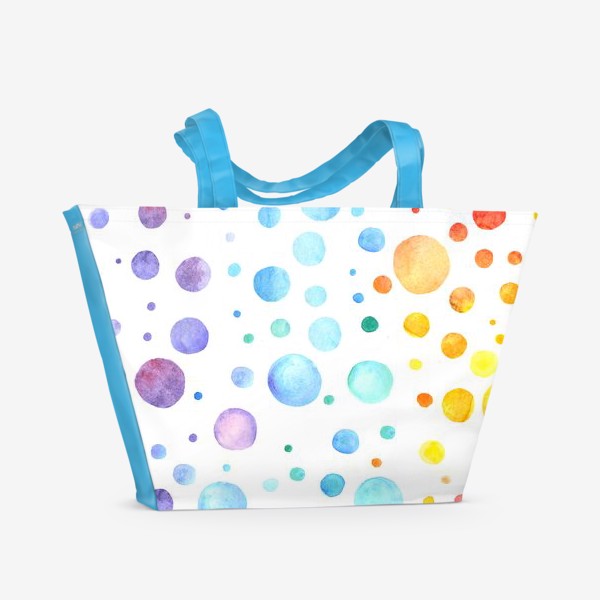 Пляжная сумка &laquo;Акварельные пузыри&raquo;