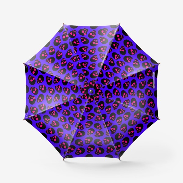Зонт «Веселые яркие черепки. Счастливого хэллуина! »