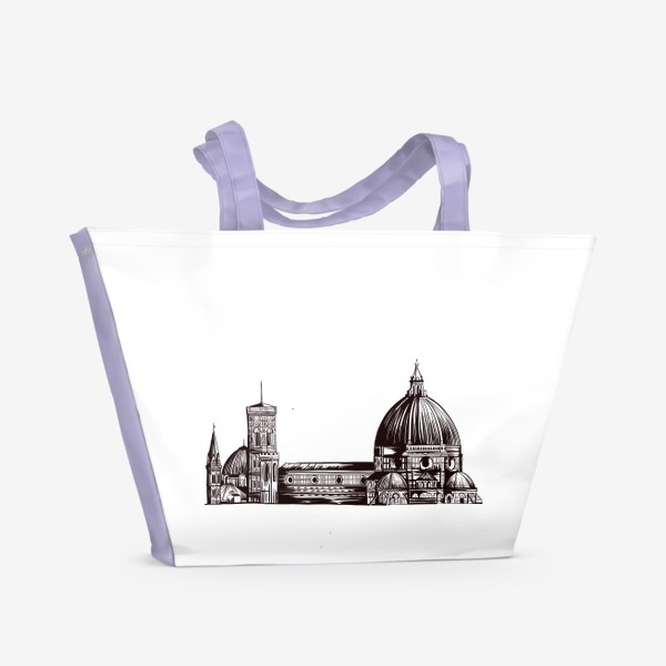 Пляжная сумка «Санта-Мария-дель-Фьоре. Флоренция. Италия. Графика»
