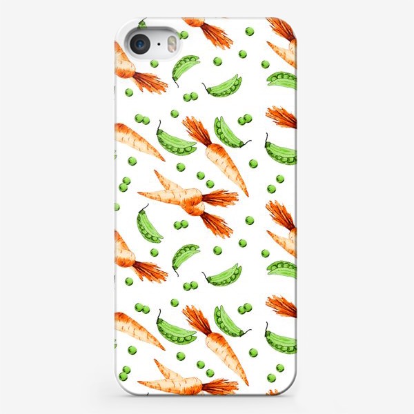 Чехол iPhone «Морковь и горошек»