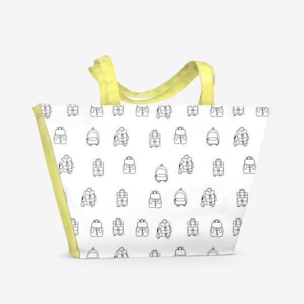 Пляжная сумка «Рюкзаки паттерн контурнфй рисунок outline»