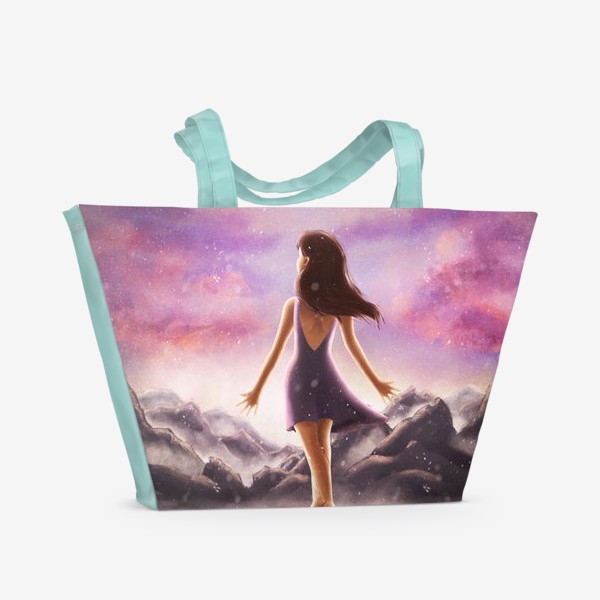 Пляжная сумка «Закат в горах»
