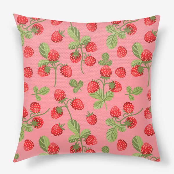 Подушка «Розовая земляника»