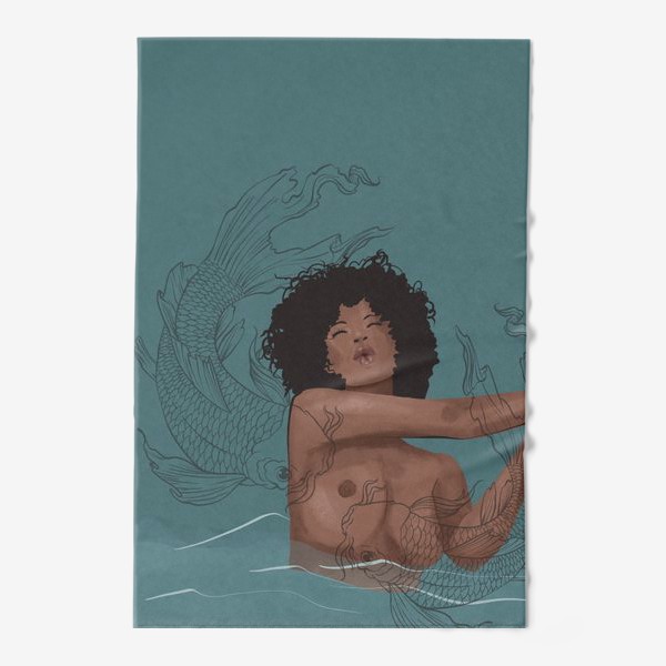 Полотенце «Девушка и рыбы»