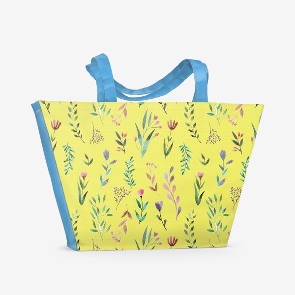 Пляжная сумка «Охра цветочная»