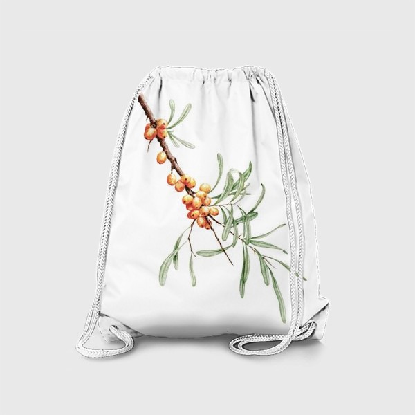 Рюкзак «Ветка облепихи ботаническая иллюстрация»