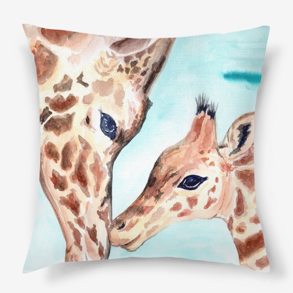 Подушка «Жирафы. Вся любовь в одном прикосновении»