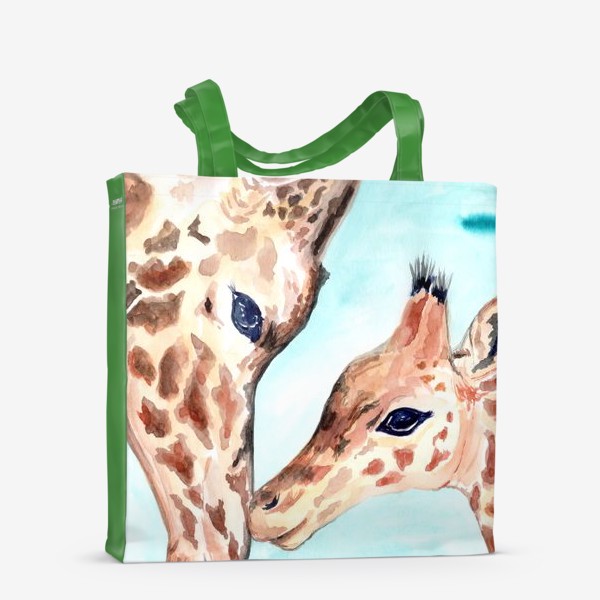 Сумка-шоппер «Жирафы. Вся любовь в одном прикосновении»