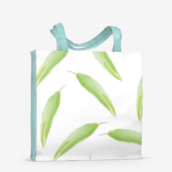 Сумка-шоппер «тропические листья,перья»