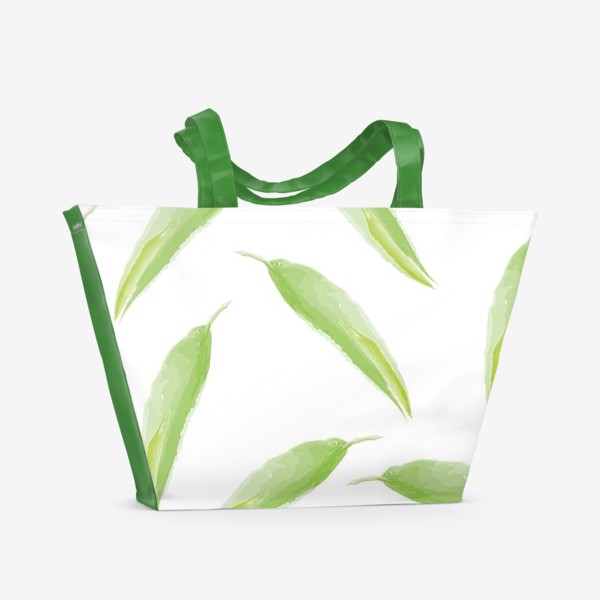 Пляжная сумка «тропические листья,перья»