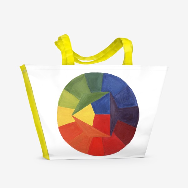 Пляжная сумка «Цветовой круг. Яркая палитра - выбери своё настроение!»