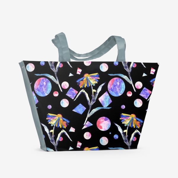 Пляжная сумка «Ромашки в космосе»