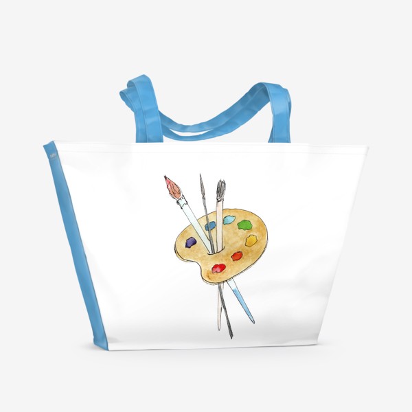 Пляжная сумка «Кисти и краски. Раскрась мир по-своему!  #яжхудожник Я так вижу! »