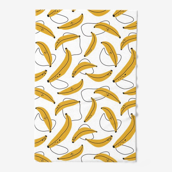 Полотенце «Бананы на белом фоне»
