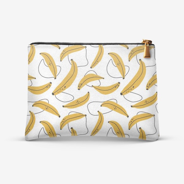 Косметичка «Бананы на белом фоне»