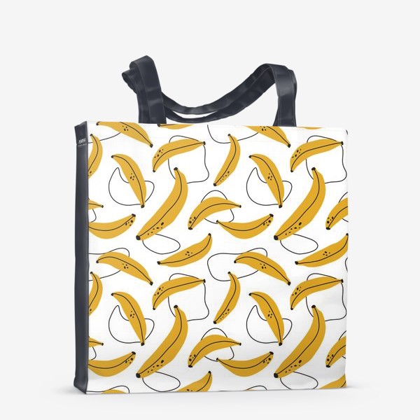 Сумка-шоппер «Бананы на белом фоне»