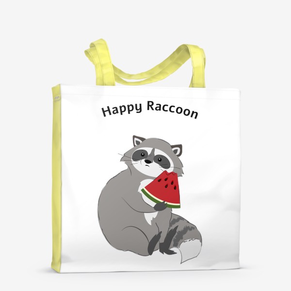 Сумка-шоппер «Happy raccoon/счастливый енот»