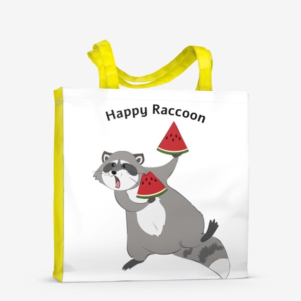 Сумка-шоппер &laquo;Happy raccoon/счастливый енот&raquo;