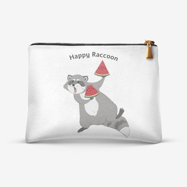 Косметичка «Happy raccoon/счастливый енот»