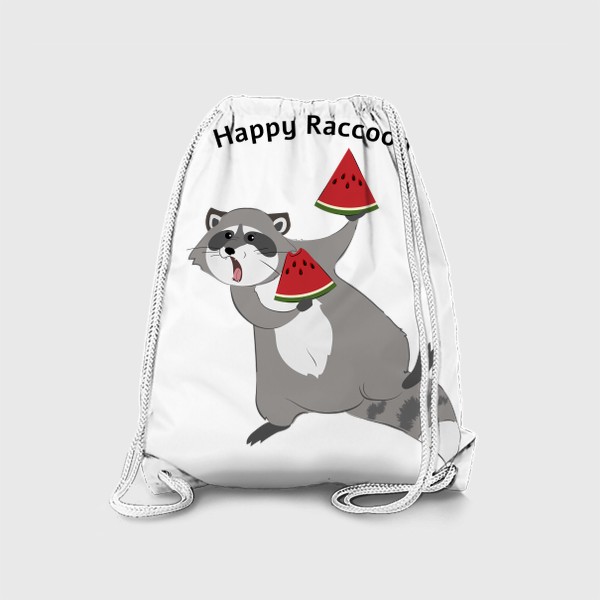 Рюкзак &laquo;Happy raccoon/счастливый енот&raquo;