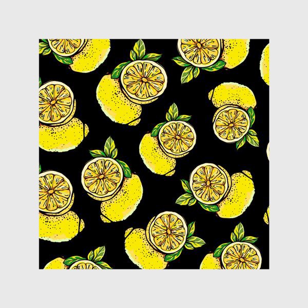 Шторы «Яркие сочные акварельные лимоны »