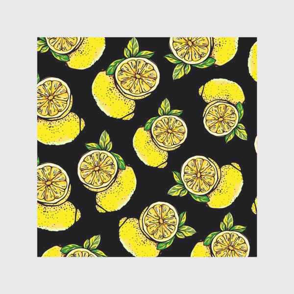 Скатерть «Яркие сочные акварельные лимоны »