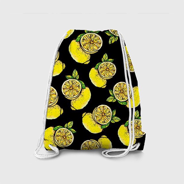 Рюкзак «Яркие сочные акварельные лимоны »
