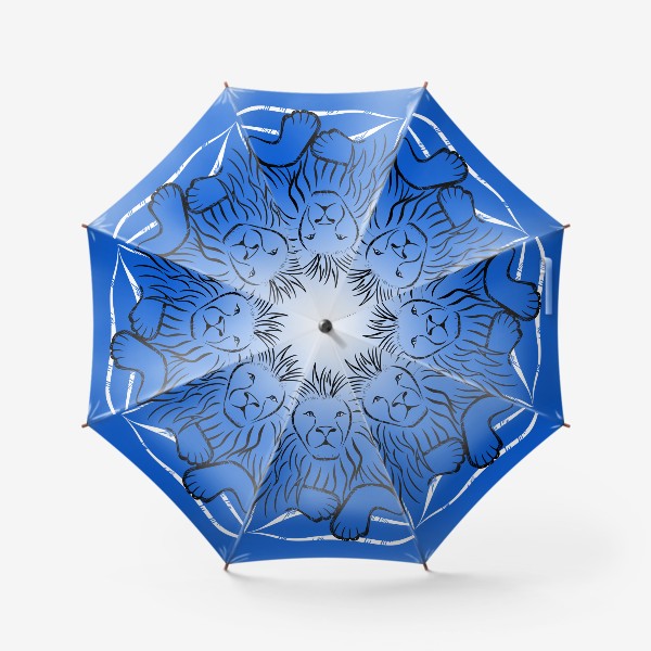 Зонт «MY KINGDOM. Лев на синем фоне»
