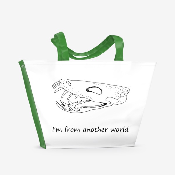 Пляжная сумка «Череп динозавра. принт»