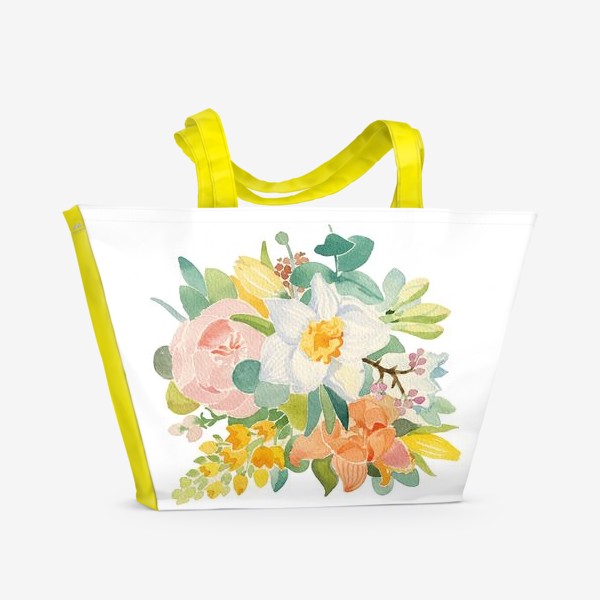 Пляжная сумка «Весенний букет»