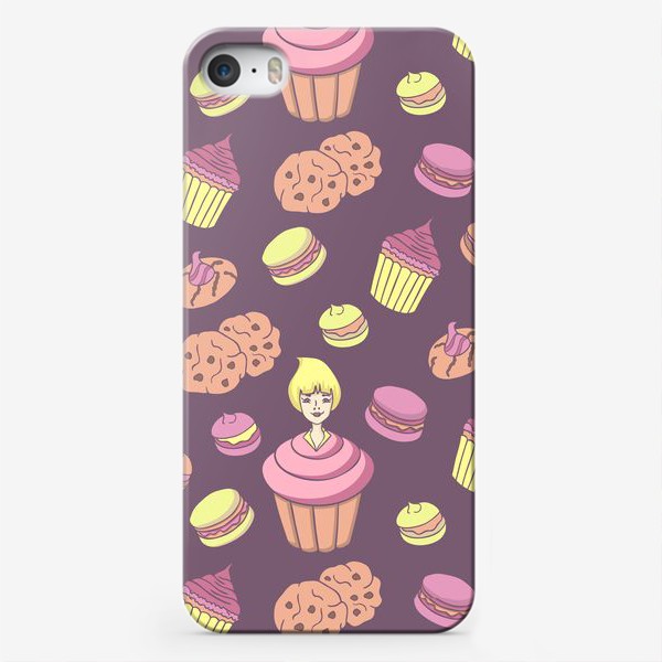 Чехол iPhone «Cupcake and Ice cream Cuties/ Сладкие Девчушки»