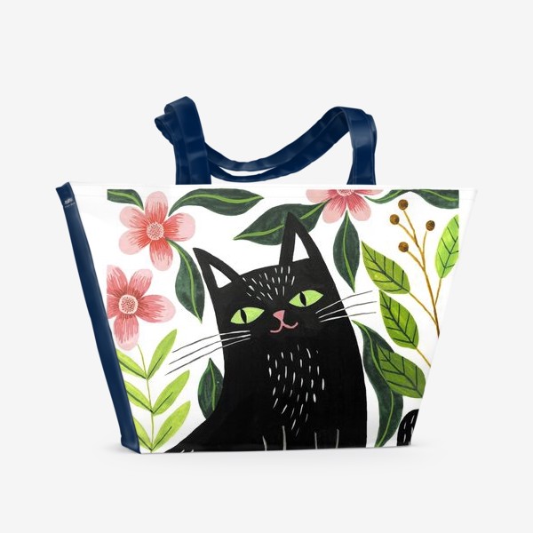 Пляжная сумка «Черный кот»