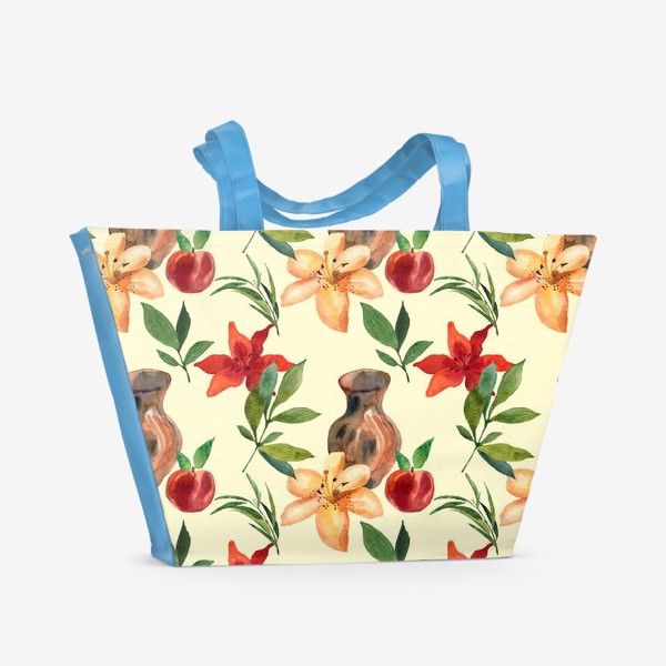 Пляжная сумка &laquo;кувшин и цветы&raquo;