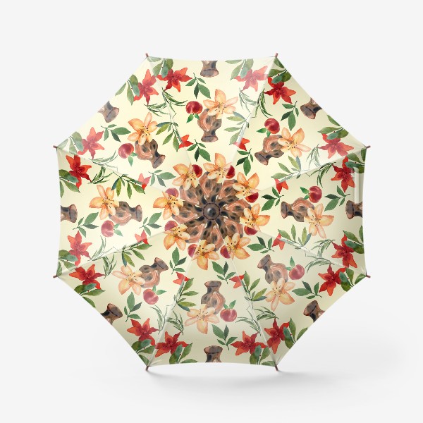 Зонт «кувшин и цветы»