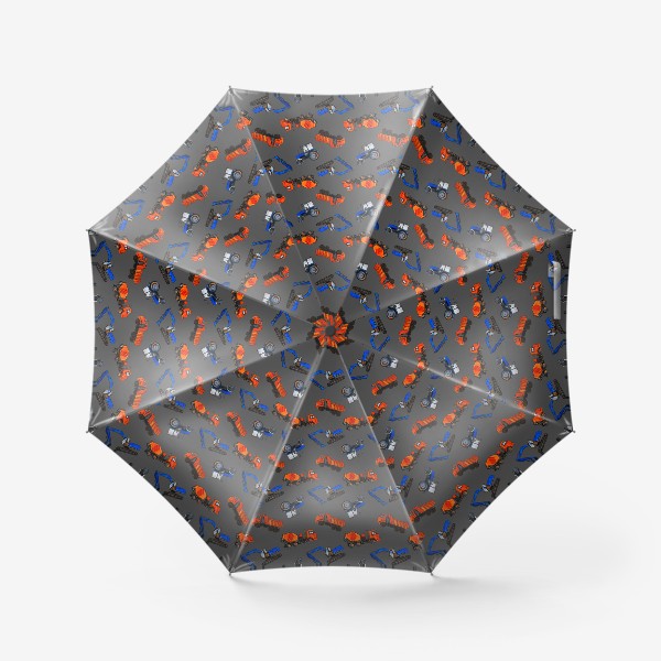 Зонт «Паттерн "Строительная техника»