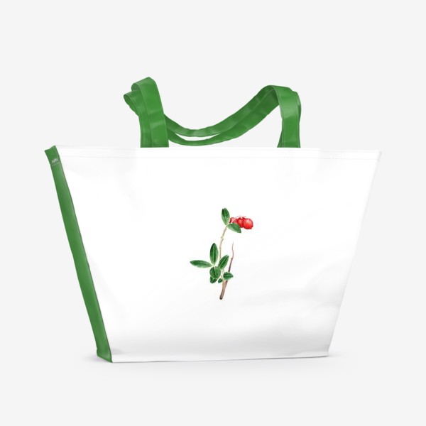 Пляжная сумка «Лесная ягода брусника»