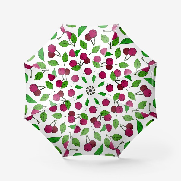 Зонт «вишни на белом фоне»